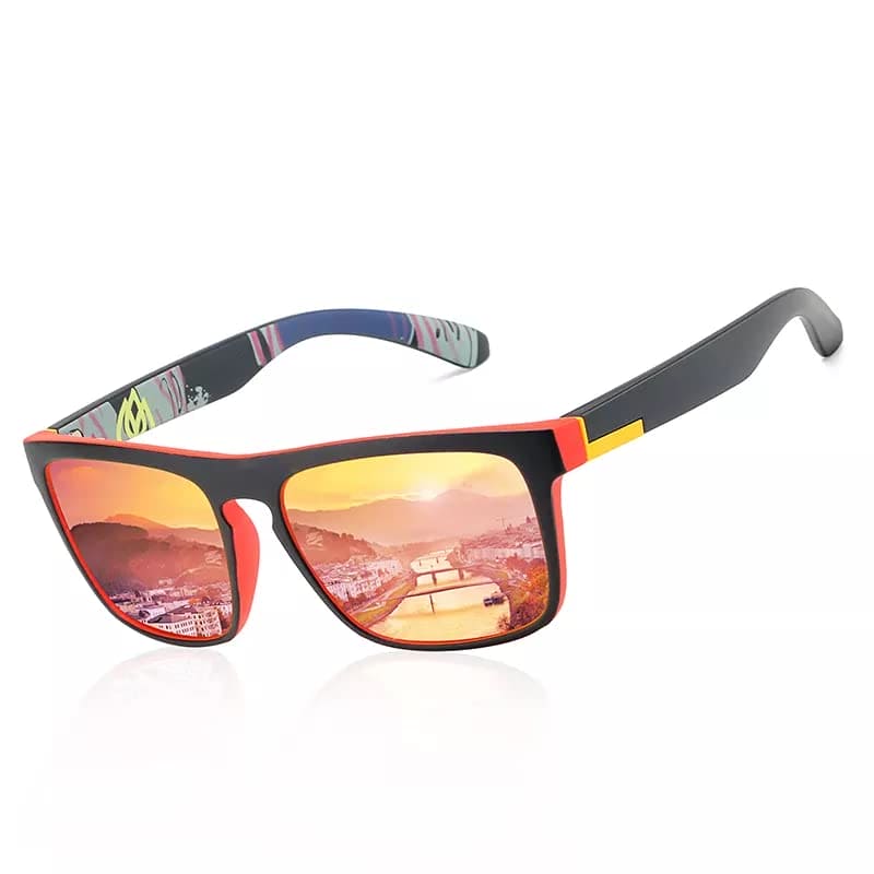 Anemone Square Premium Red Mirror Polarized UV Protection Sunglasses