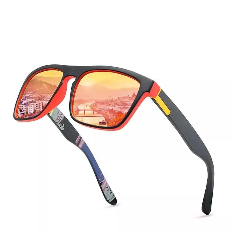 Anemone Square Premium Red Mirror Polarized UV Protection Sunglasses