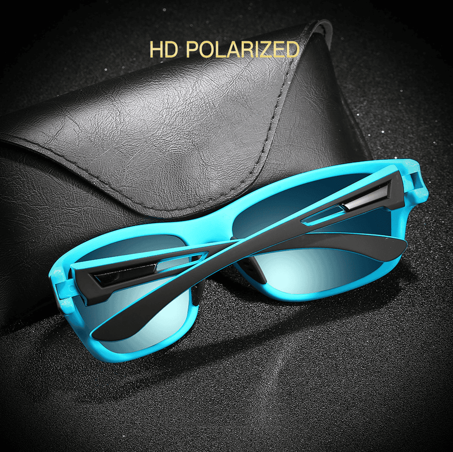 Anemone Blue Mirror Wrap Around Polarized Sunglasses
