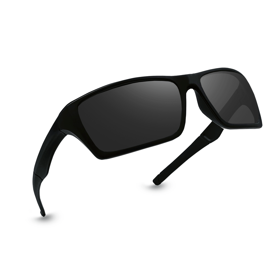 Anemone Black Cruzer Wrap Around Polarized UV Protected Sunglasses